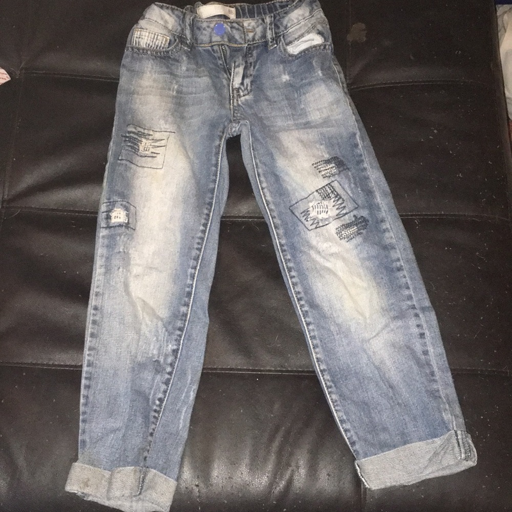 Blue jeans size 7 in girls!